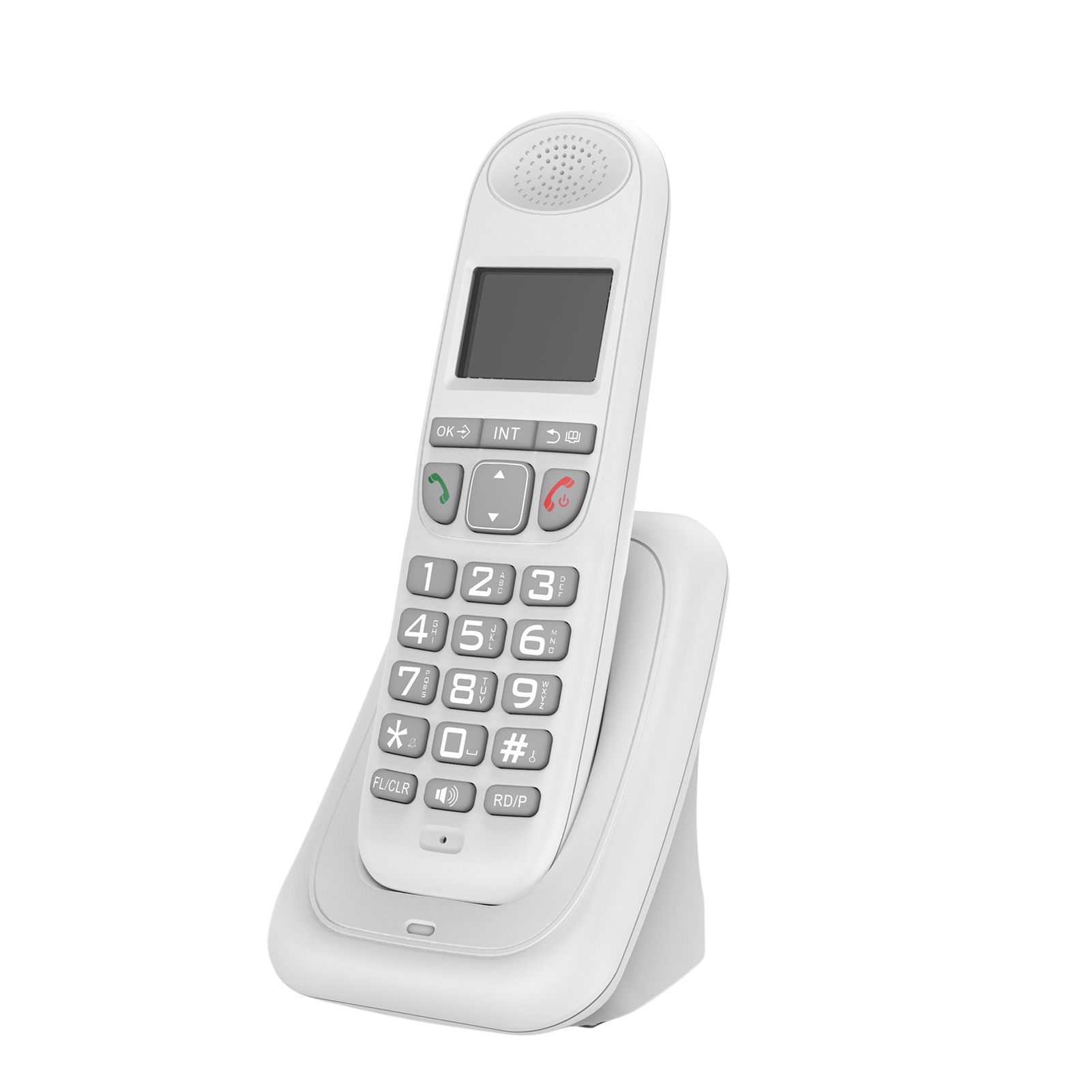 Expandable Cordless Phone System with 3 Lines Display Caller ID Support 5 Handsets Connection 50 Phone Book Memories Hands-free Calls Intercom Conference Call Mute Function 16 Languages for Office Business Home Family ราคา 930 บาท*ส่งฟรี