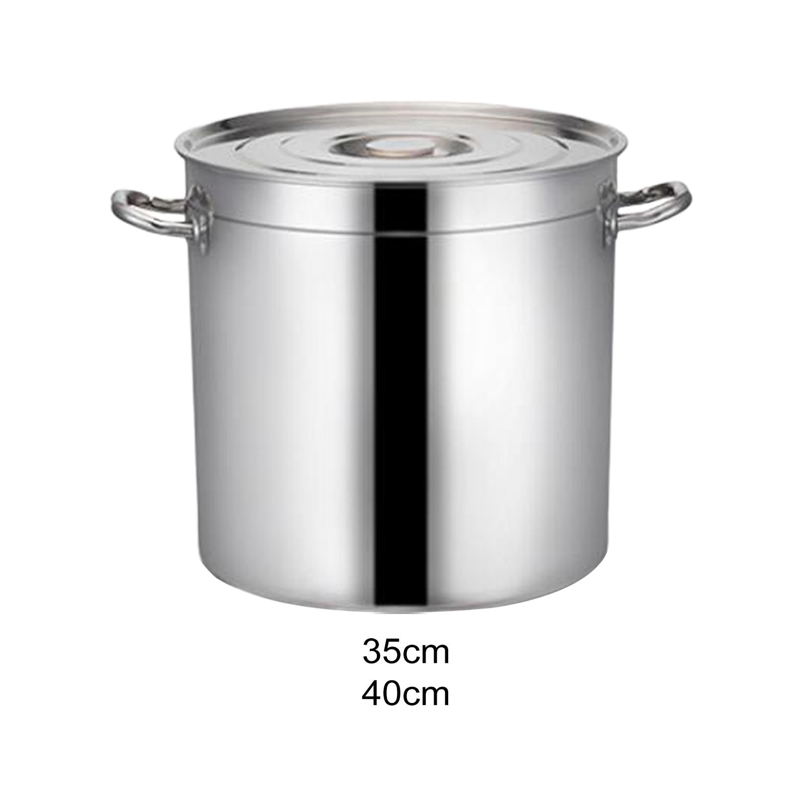 【Worth-Buy】 Stainless Steel Stockpot Easy To Clean Cookware Multipurpose Tall Cooking Pot For Hotel Commercial Household