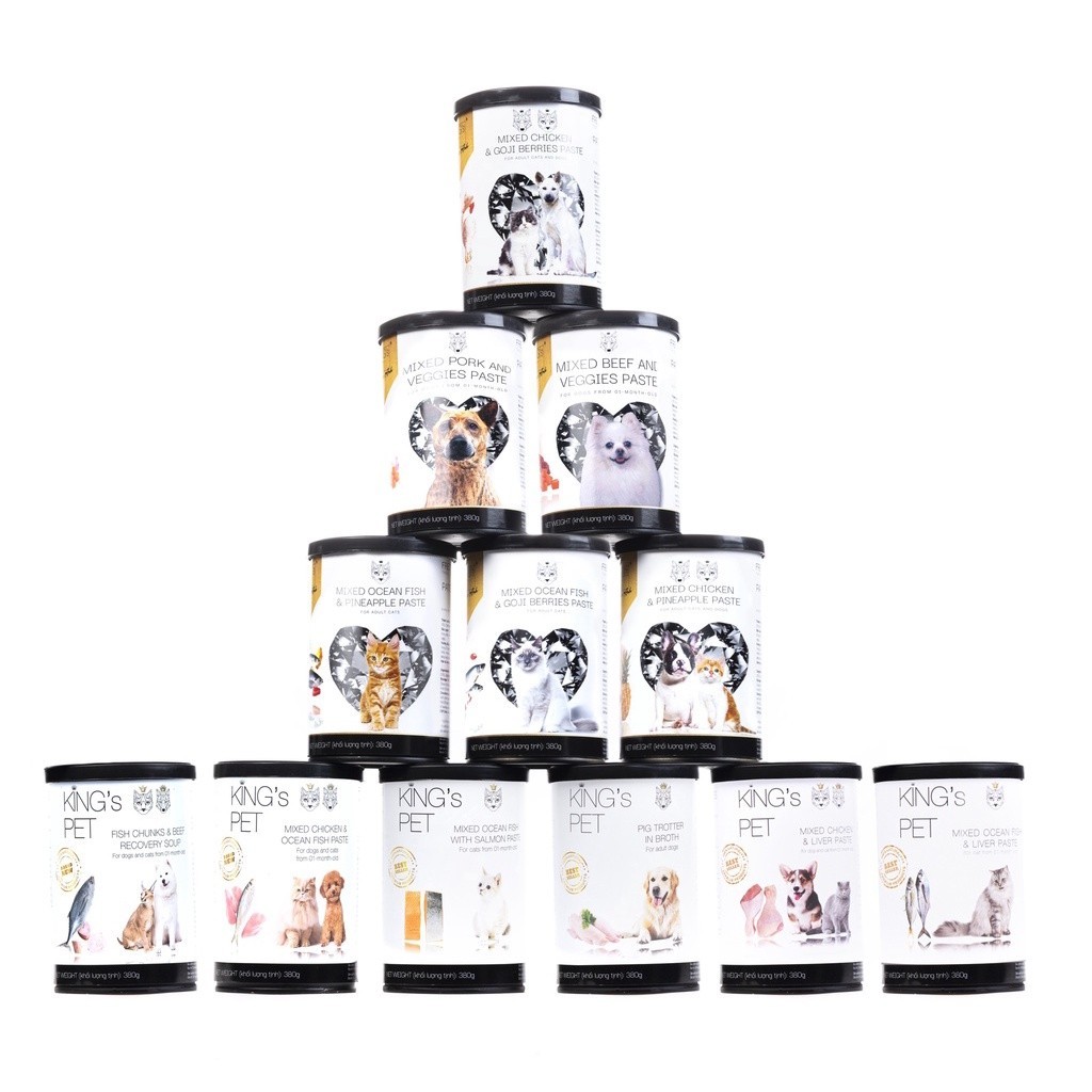 [HỎA TỐC] - Chính hãng -  Pate King's Pet by Bảo Anh lon 380g dành cho chó mèo