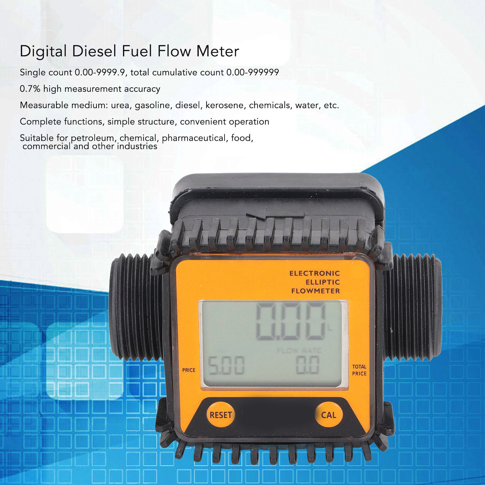 Garosa Máy đo lưu lượng nhiên liệu diesel kỹ thuật số Máy đo urê 1in Thiết bị chuyên nghiệp cho hóa chất Giá 637,000 Đồng*Miễn phí vận chuyển