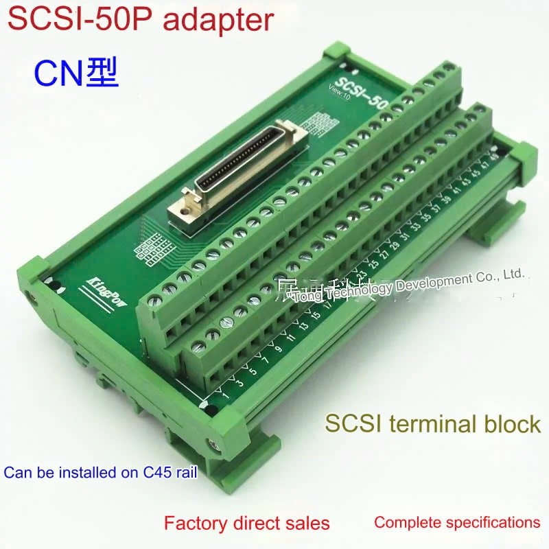 TH Mạch ra chân SCSI Cáp IO tín hiệu điều khiển Servo - Mạch ra chân 50IO V2 - Cáp 5 mét