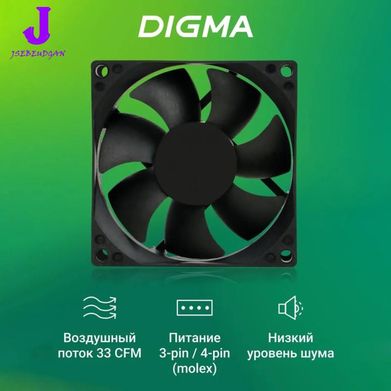 【Huang Li Electronics】Digma 80mm Case Fan, Hydrodynamic Bearing, Low Noise, 12W, IDE Connector- Ideal for Compact PC Cooling Systems ราคา 159 บาท*ส่งฟรี