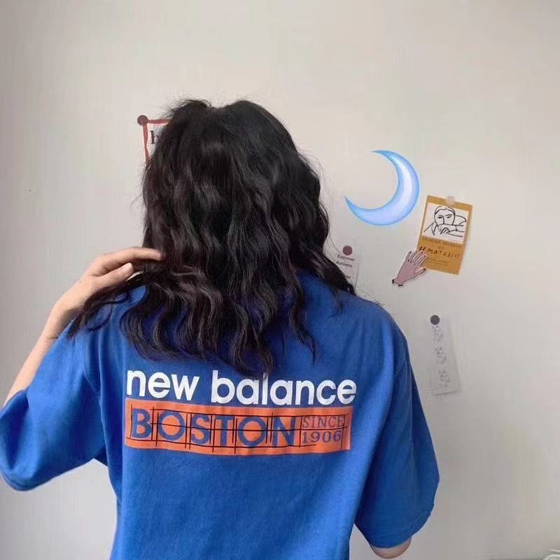 Áo Thun Chữ XS-3XL thể thao ngắn tay của nam vải cotton và nữ Hàng sẵn có cổ tròn in logo Thư Thời Trang Boston mới