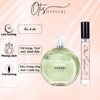 Nước Hoa Chiết 10ml Nữ Chanel Chance Eau Fraiche Eau de Toilette (Xanh)