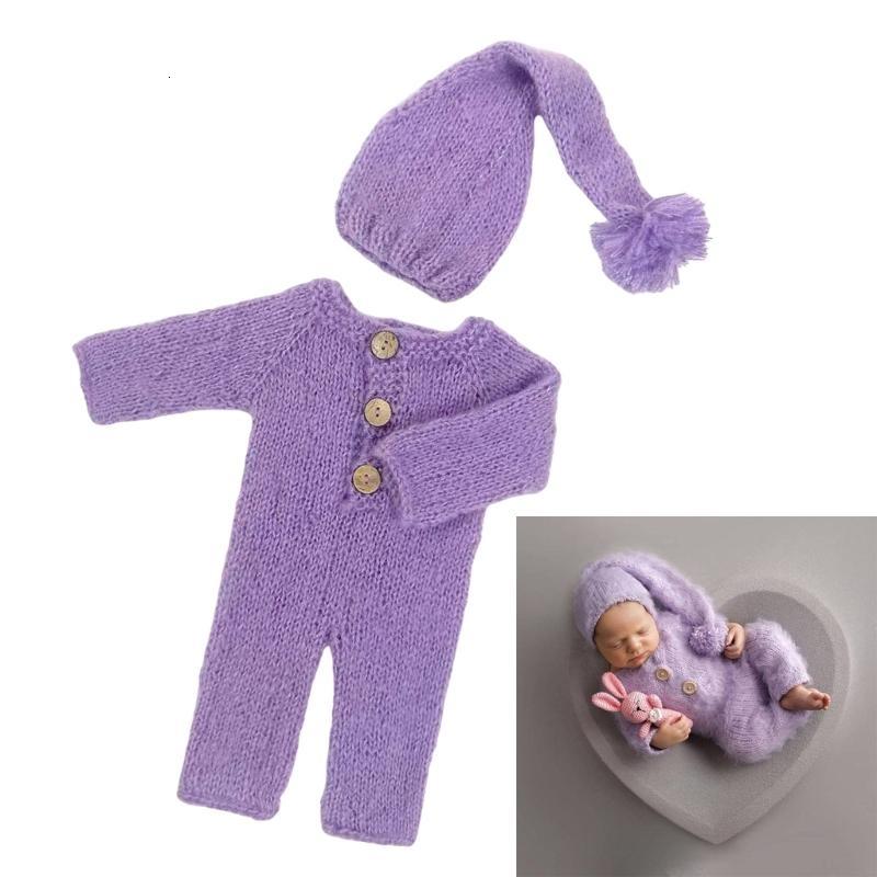 Đạo cụ chụp ảnh trang phục trẻ sơ sinh Jumpsuit quần yếm ảnh quần áo trang phục áo thoáng khí với mũ đàn hồi