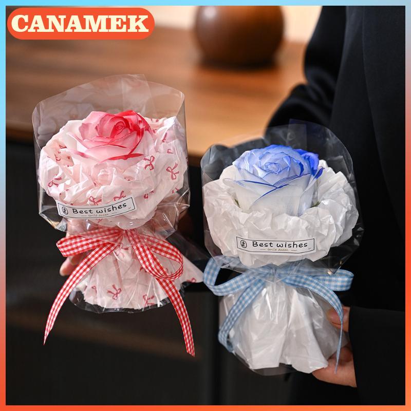 Canamek Soap Flower Rose Bouquet Artificial Flowers for Christmas Wedding Birthday Party Valentine's Day DIY Gift Home Decoration ราคา 37 บาท*ส่งฟรี