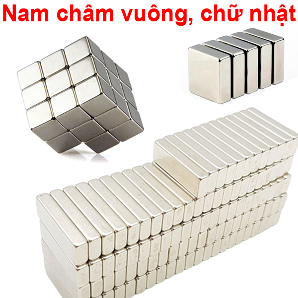 Nam châm vuông, nam châm chữ nhật không lỗ siêu hút