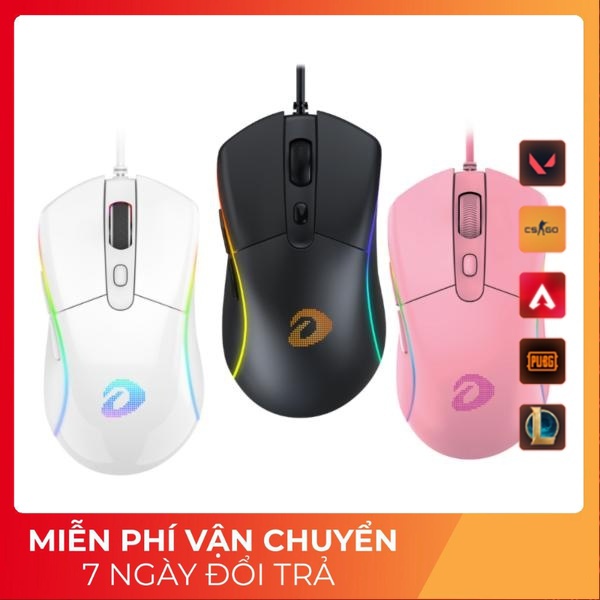 Chuột Chơi Game Gaming DAREU A960S Hồng / Trắng / Đen - ULTRALIGHT (PixArt PMW3389, DPI 16000)