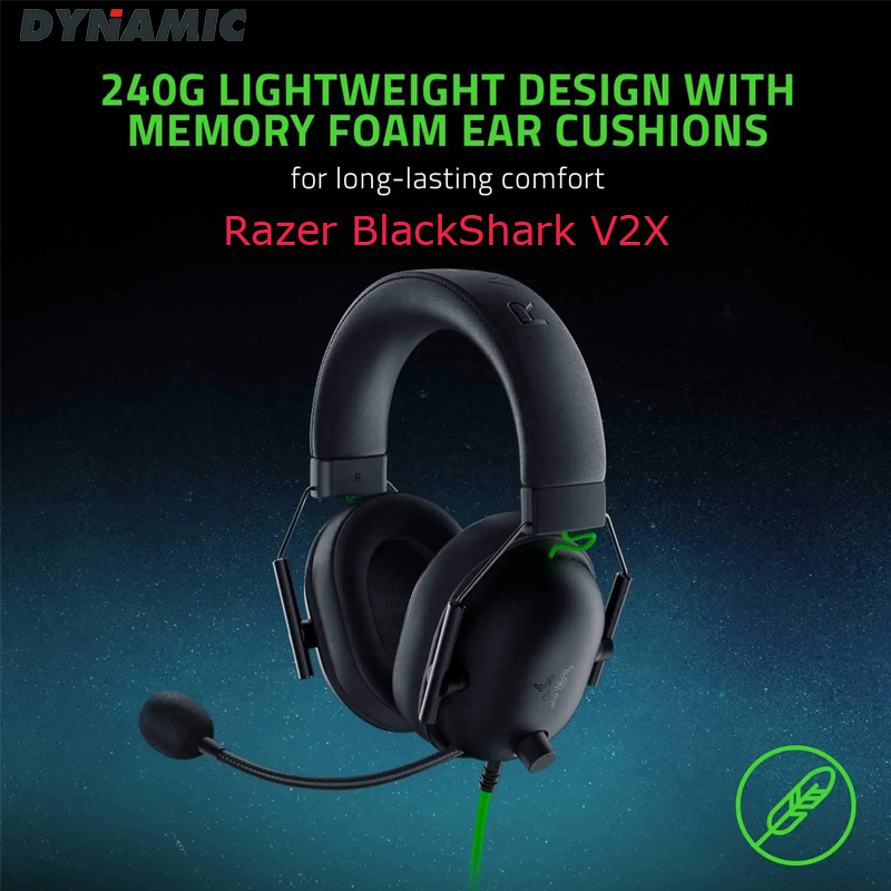 Tai nghe chụp tai Tai nghe Esports có dây Khử tiếng ồn thụ động nâng cao, Âm thanh vòm 7.1, Mic cardioid siêu rõ Thích hợp cho tai nghe chơi game và tai nghe