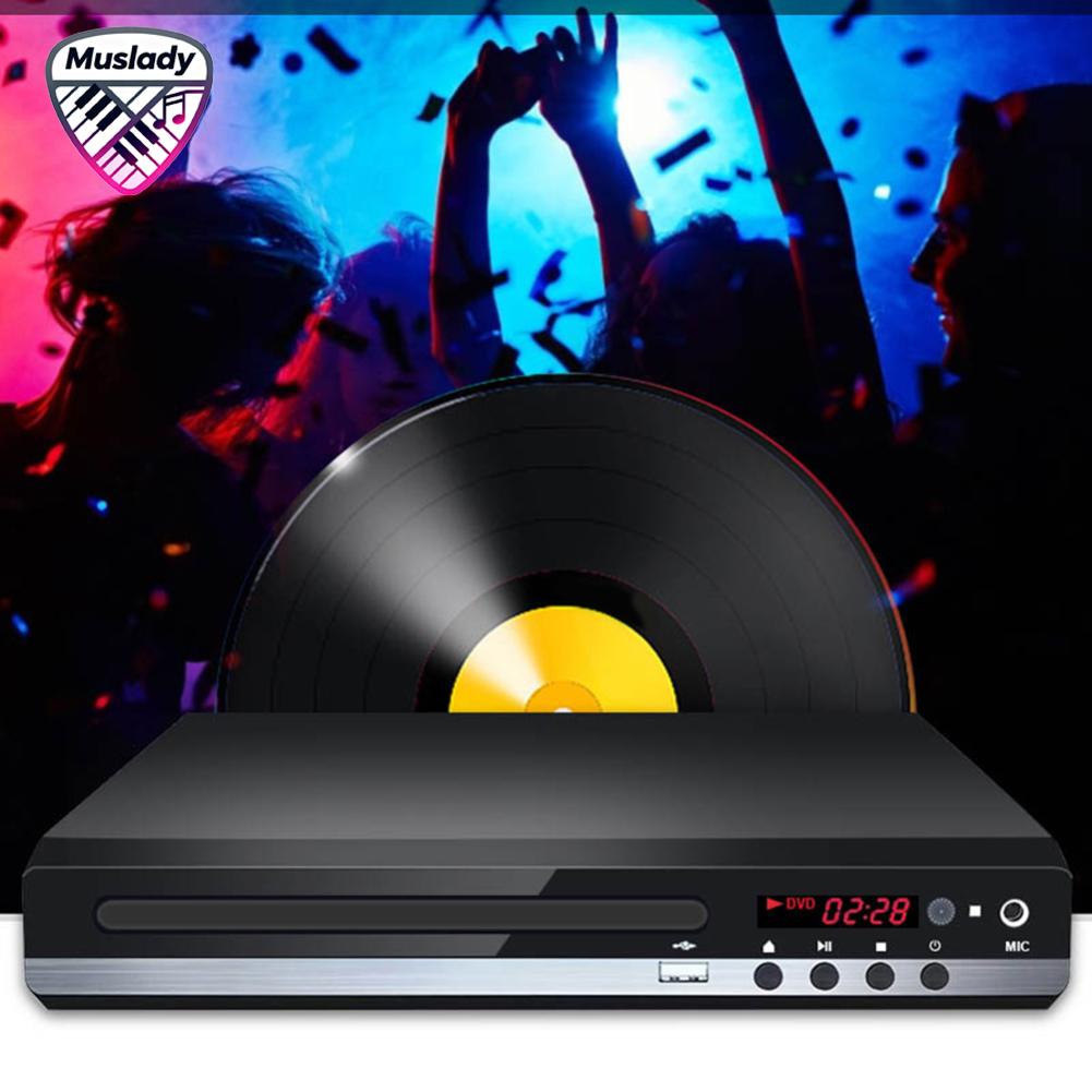 Muslady เครื่องเล่นดีวีดีในบ้าน เอาต์พุต AV USB 2.0 Sensitive 1080P เครื่องเล่นดีวีดีสำหรับทีวีซีรีส์สำหรับ VCD CD ราคา 2,464 บาท*ส่งฟรี