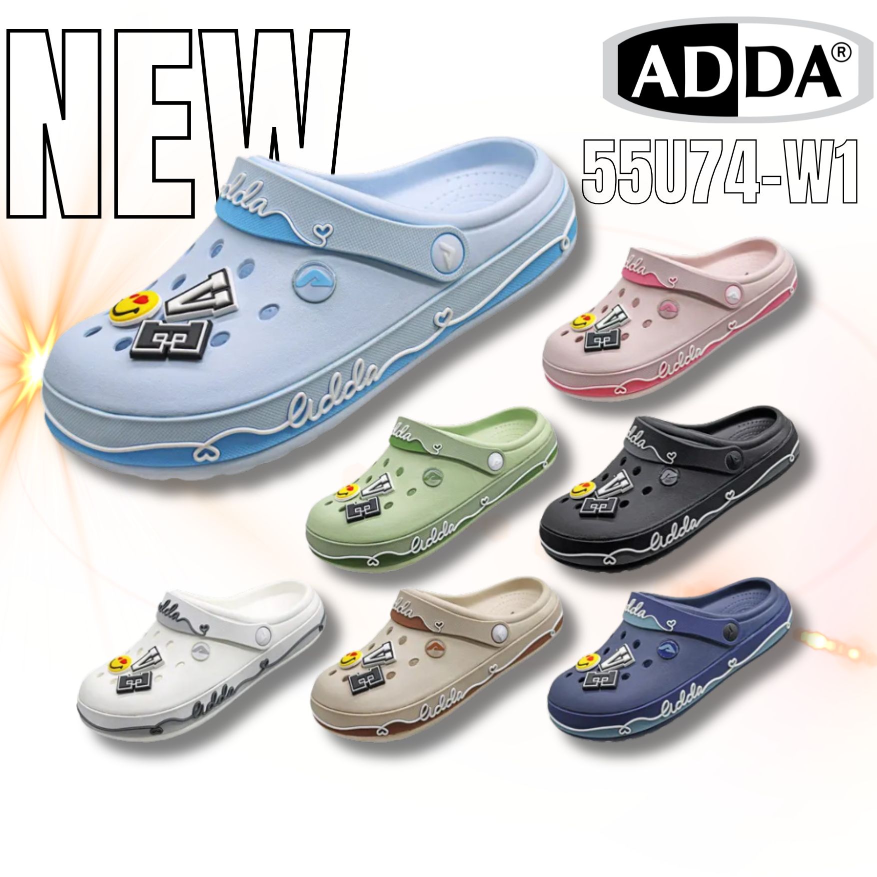 Big Toe Shoes, Women's High Heel Shoes, Adda Model 55U01 Size (4-6), Soft and Comfortable to Wear, Has a Back Strap for Added Security. ราคา 179 บาท*ส่งฟรี