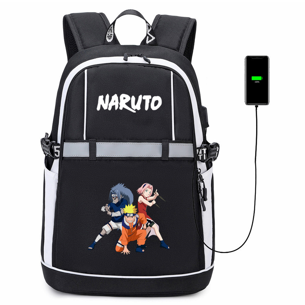 Naruto Backpack Student Schoolbag Youth Backpack Campus Fashion Travel Bag Computer Bag