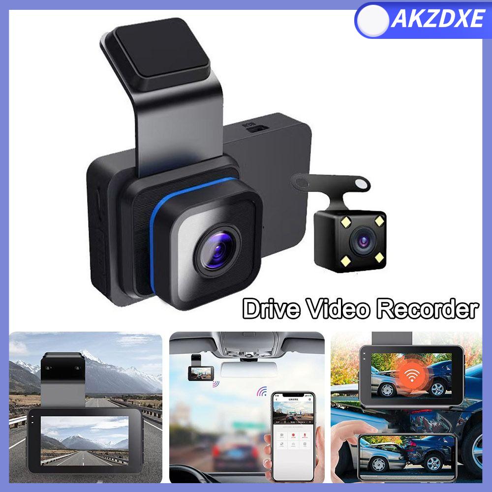 AKZDXE Tầm nhìn ban đêm Camera hành trình ô tô Wi-Fi Ống kính kép Camera xe cộ MỚI HD 1080P Đầu ghi video di động Sử dụng phương tiện
