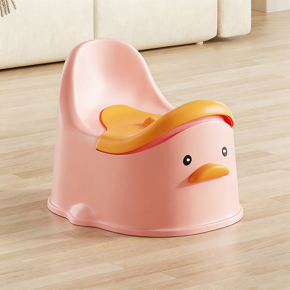 XNJWCV SHOP Thiết kế công thái học Ghế tập đi vệ sinh cho bé có nắp Vịt Đồ dùng vệ sinh Chất lượng cao Phim hoạt hình Ghế bô cho trẻ em dành cho trẻ từ 0-6 tuổi - 3