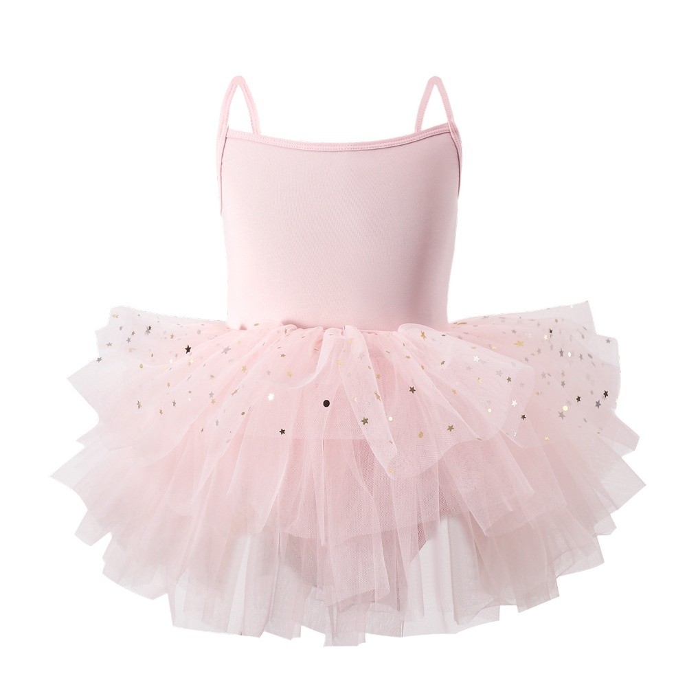 NIAOJIU Đầm sequin Váy tutu ballet cho bé gái Mềm mại Dây đeo chéo Quần áo biểu diễn ballet Chuyên nghiệp Váy công chúa Váy ballet cho trẻ em Thể dục dụng cụ - 3