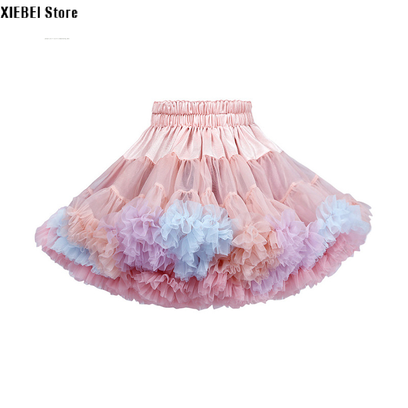 XIEBEI Store "บัลเล่ต์ตาข่ายทำจากมาเลเซียกระโปรงพองฟูสำหรับเด็กผู้หญิง-ดีไซน์เค้กเจ้าหญิงสุดน่ารัก-เหมาะสำหรับฤดูร้อน" ราคา  692 บาท*ส่งฟรี