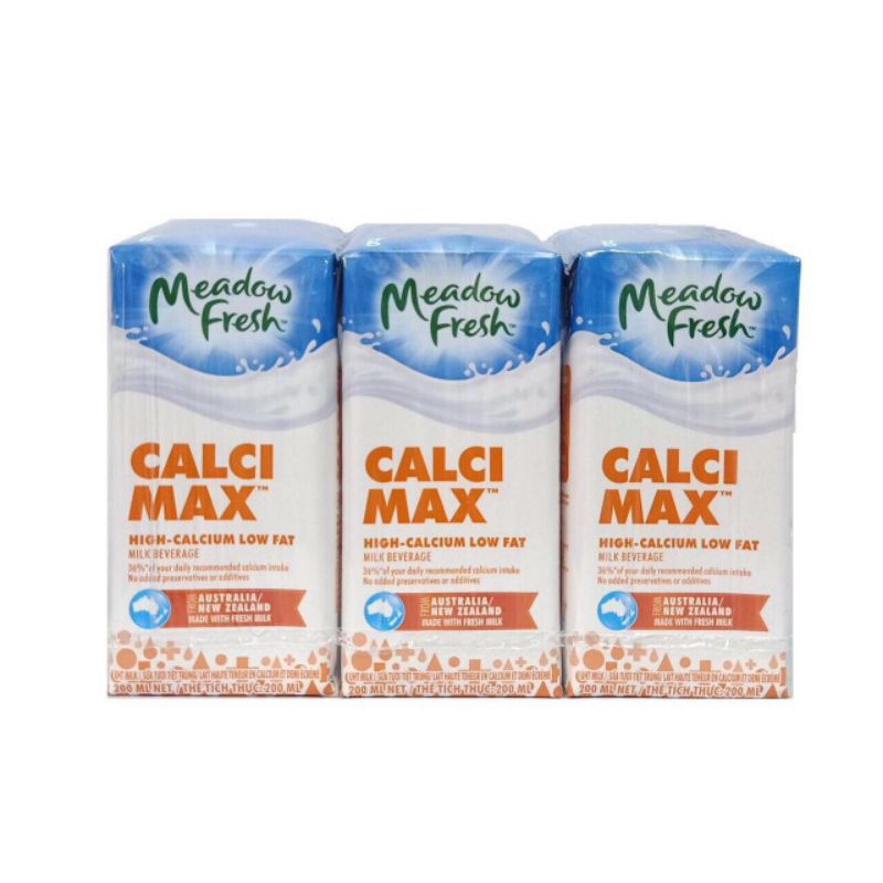 Sữa Meadow Fresh Max Canxi Thùng 24 Hộp 200Ml