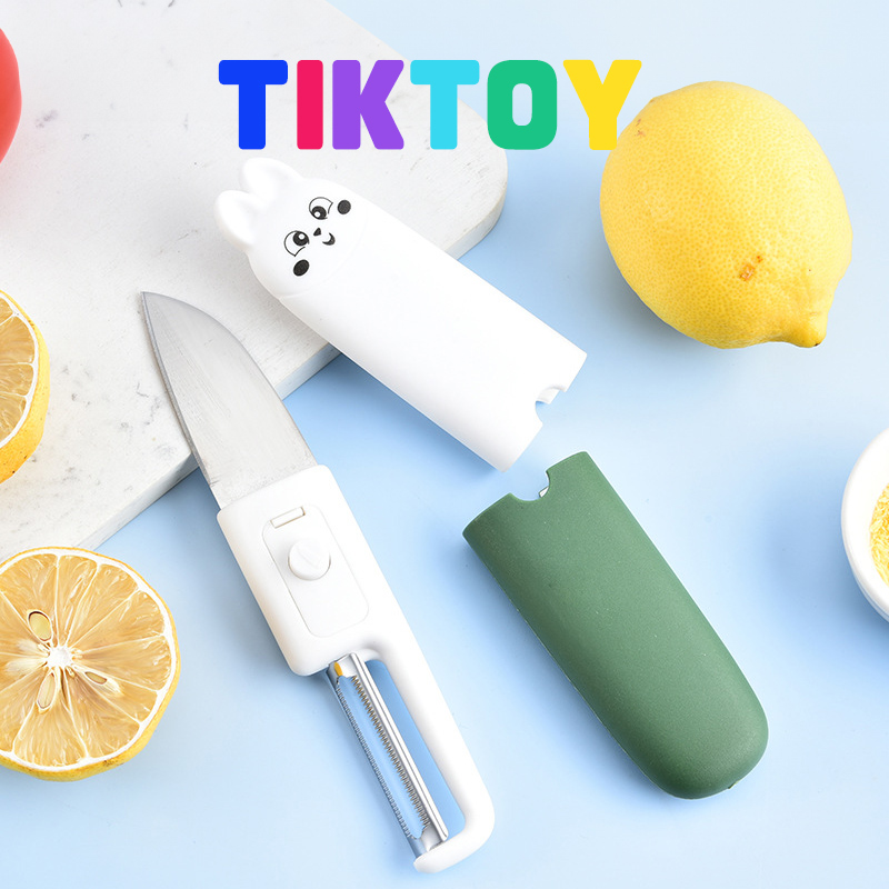 TIKTOY มีดปอกผลไม้ มีดปอกเปลือกผัก ผลไม้ มีดปอกเปลือก ใบมีดตัดผลไม้สองหัว ขนาดเล็กพกพาง่าย เครื่องมือครัว มีดปอกเปลือกผัก มีดปอกผลไม้ มีดปอกเปลือก ขนาดเล็กพกพาง่าย เครื่องมือพกพา การออกแบบด้ามจับ ราคา 10 บาท*ส่งฟรี