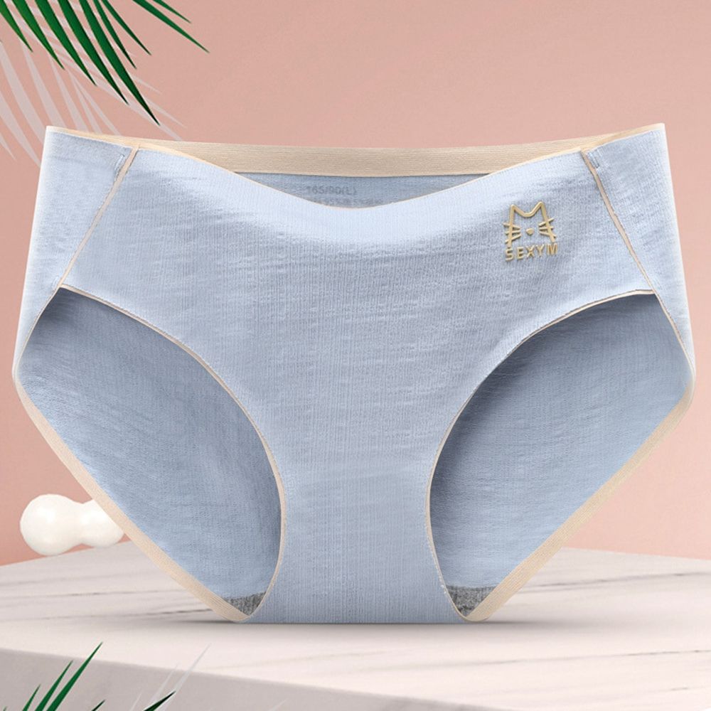 Ydihd Hàn Quốc in hình mèo Giữa eo đũng quần vải bông cỡ lỡn màu trơn quần lót cotton quần lót in hình phụ nữ thân mật