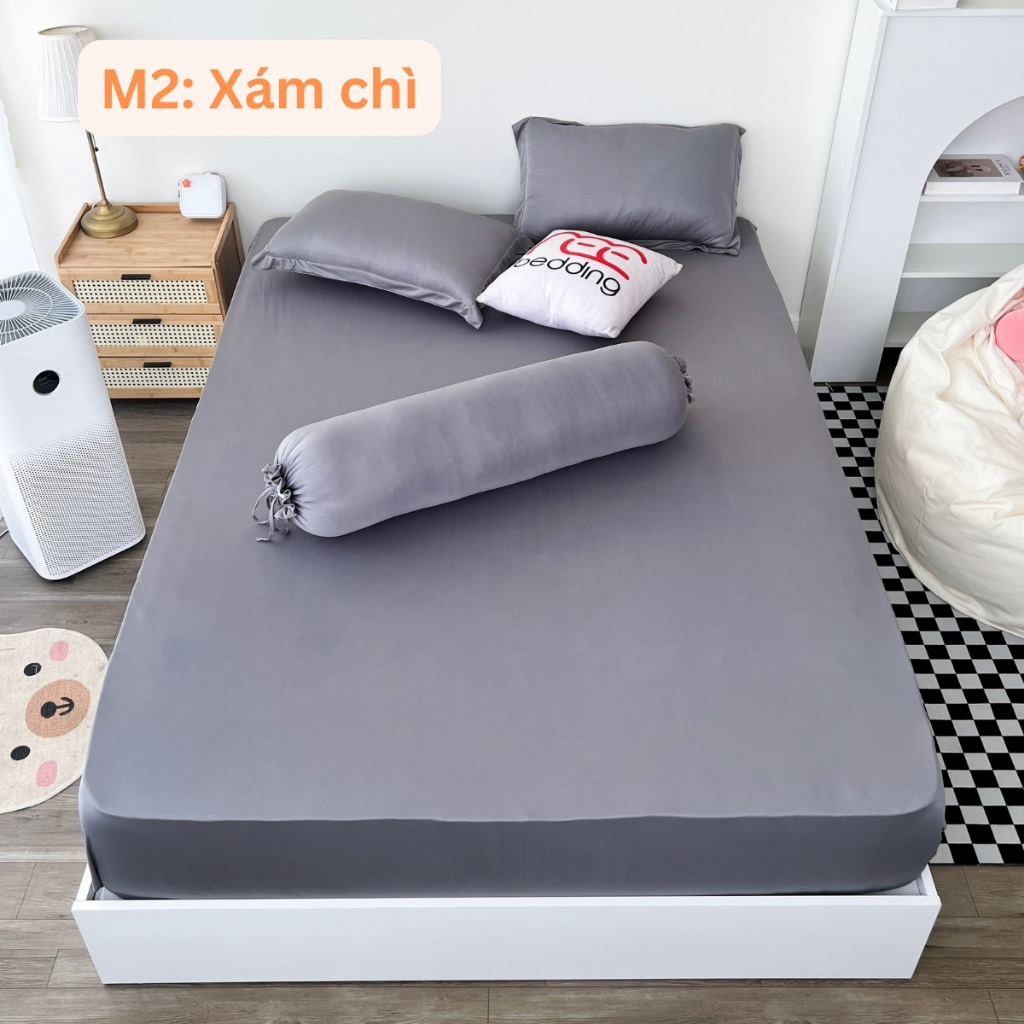 Bộ ga giường thun lạnh 4 món kèm vỏ ôm hàn quốc REE Bedding TL253 đủ size drap trải nệm 1m2 1m4 1m6 