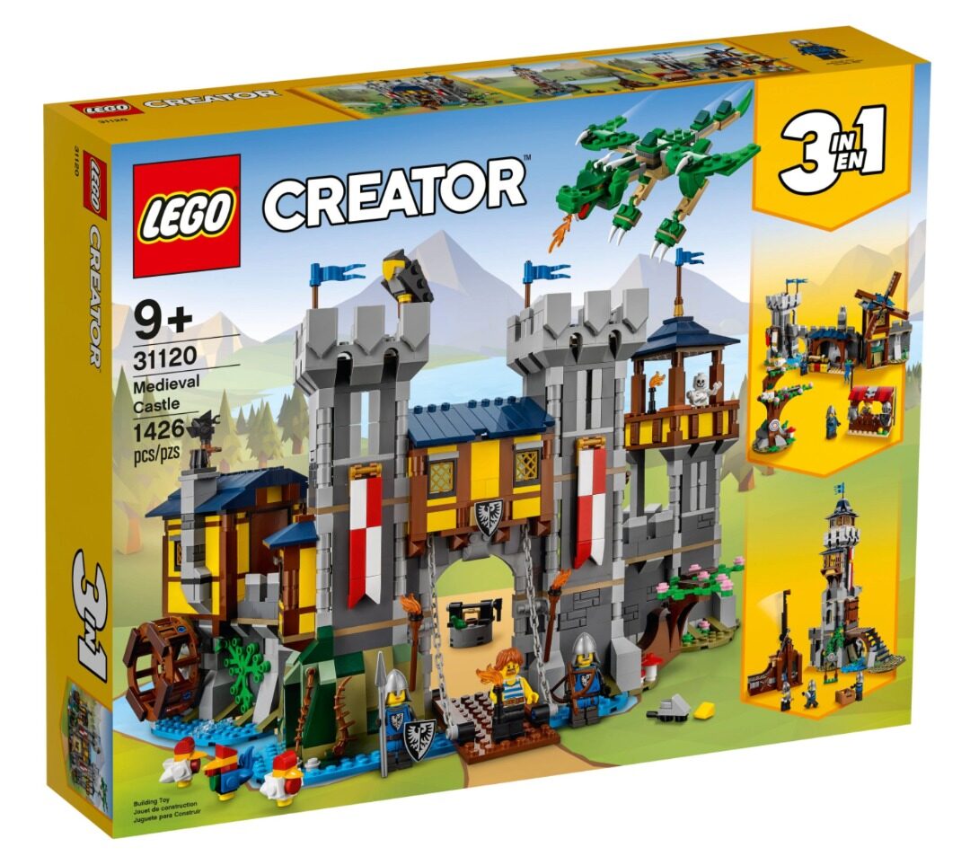 LEGO 31120 Creator 3-in-1 Medieval Castle 1426pcs 9+ Đồ Chơi Lắp Ráp lego Hoàn toàn mới và chính hãn