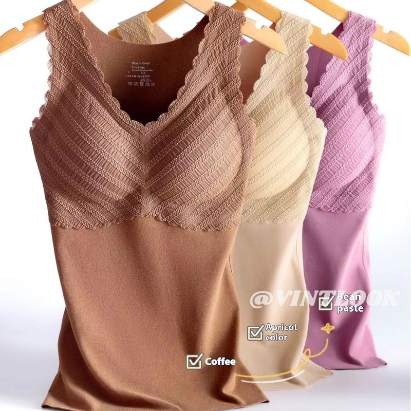 VINTLOOK เสื้อกล้ามผู้หญิงกันหนาวไร้ตะเข็บพร้อมบราในตัว ราคา 60 บาท*ส่งฟรี
