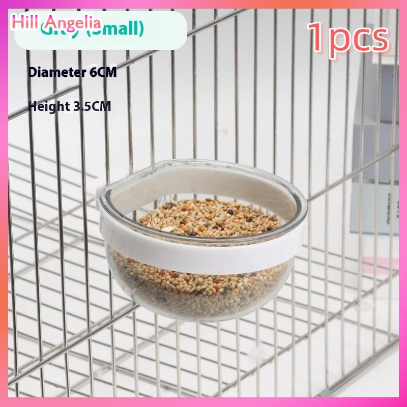 [Hill Angelia] Bird Feeding Bowl Detachable Transparent Bowl Plastic Food Cup For Cage Convenient Hanging Seed Water Feeder For Parrots - 5
