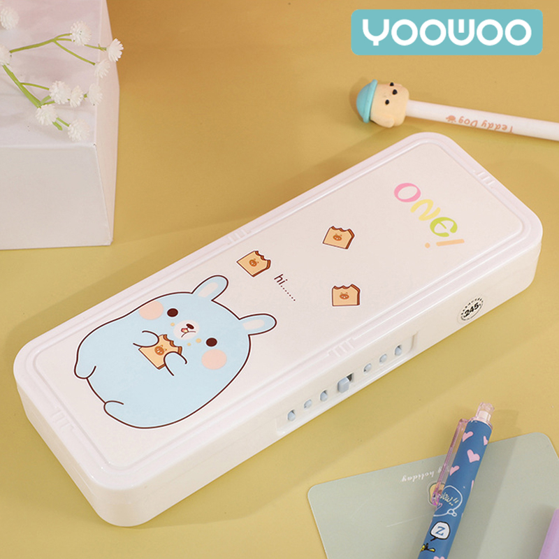【Produk Diskon】 Kotak pensil / tempat pensil / kotak pensil gambar / kotak pensil kata sandi / tempat pensil bisa di kunci