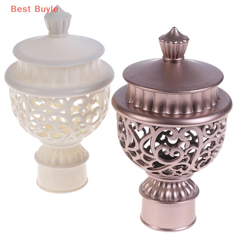 💖Best Buyle 2 chiếc nắp Thanh treo rèm bằng nhựa cổ điển 66x115mm cho thanh đường kính 28mm