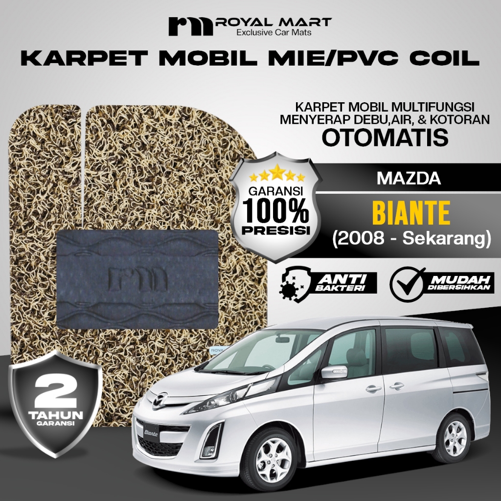 ROYAL MART Karpet Mobil Mie Premium Mazda Biante 2008-Sekarang Full Set Bergaransi Harga 2,275,000 rupiah*Gratis Ongkir
