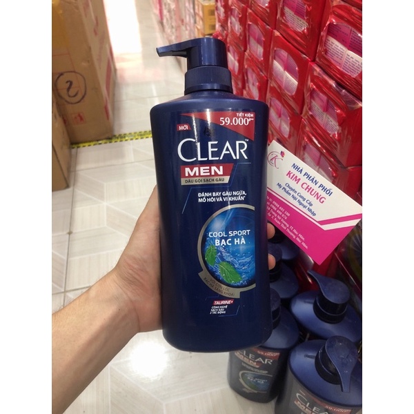 Dầu gội sạch gàu Clear Men Cool Sport 630g