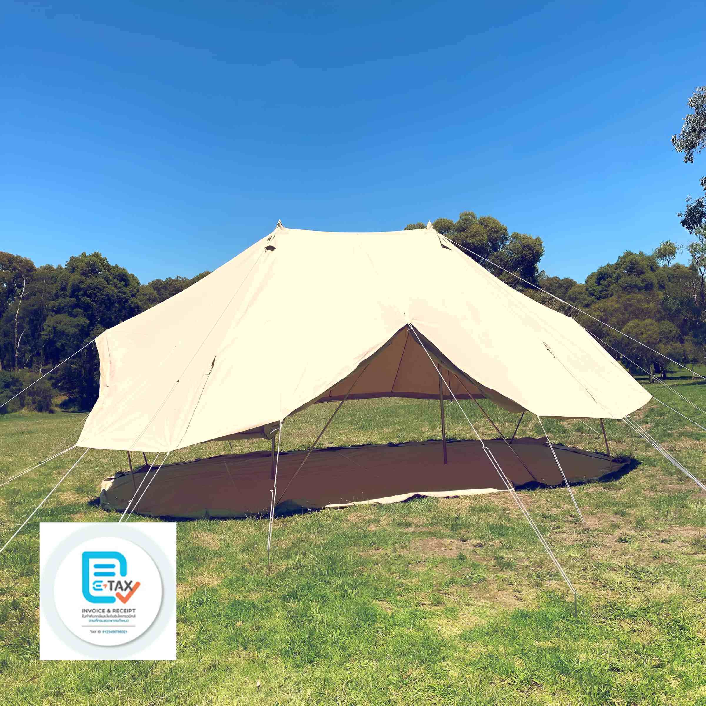 Flysheet Emperor Tent ฟรายชีทเต็นท์กระโจมจักรพรรดิ ผ้าคลุมบังแดด กันฝน ช่วยให้เต็นท์ อายุยาวนานขึ้น ขนาด 4x6 เมตร ราคา 5,030 บาท*ส่งฟรี