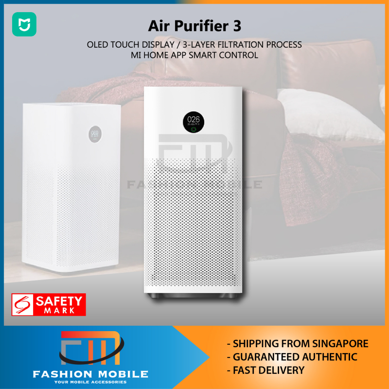[LATEST] Xiaomi Mijia Air Purifier 3 OLED Touch Screen PM2.5 Formaldehyde Sterilization True HEPA Filter PM 2.5 OLED Touch Display App control Singapore