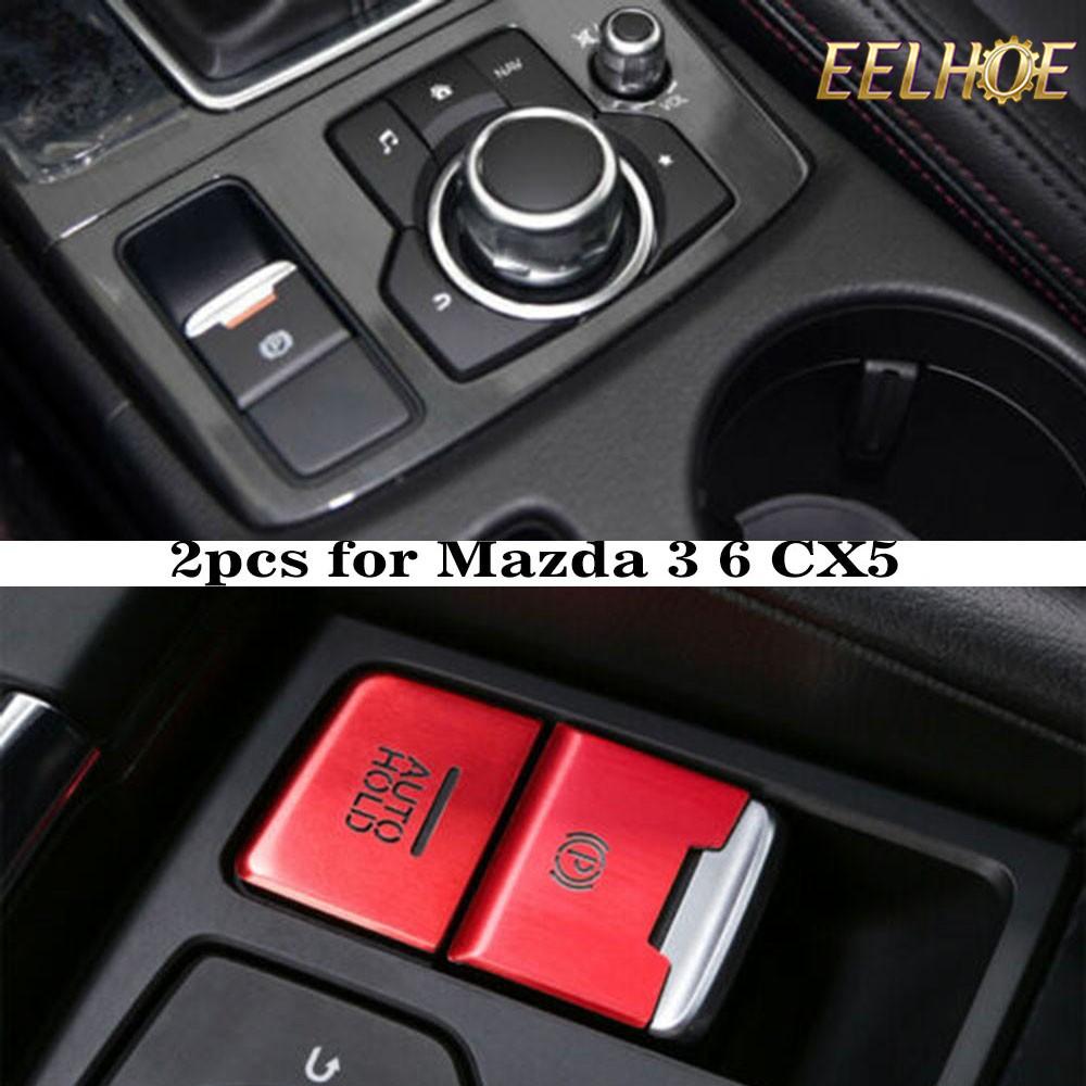 【EELHOE】 Button Cover Trims Autohold Cap Decor For Mazda 3 6 CX5 Accessories 2pcs/Set Red [Hot Sale Of New Auto Parts] ราคา 159 บาท*ส่งฟรี