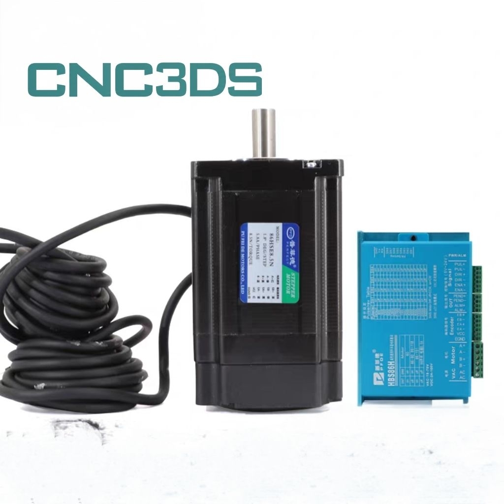 Bộ Động Cơ Hybrid servo 8.5Nm 86HSE8.5N + Driver HBS86H + Cáp 5M hãng PFDE [ Bảo hành 1 năm ]