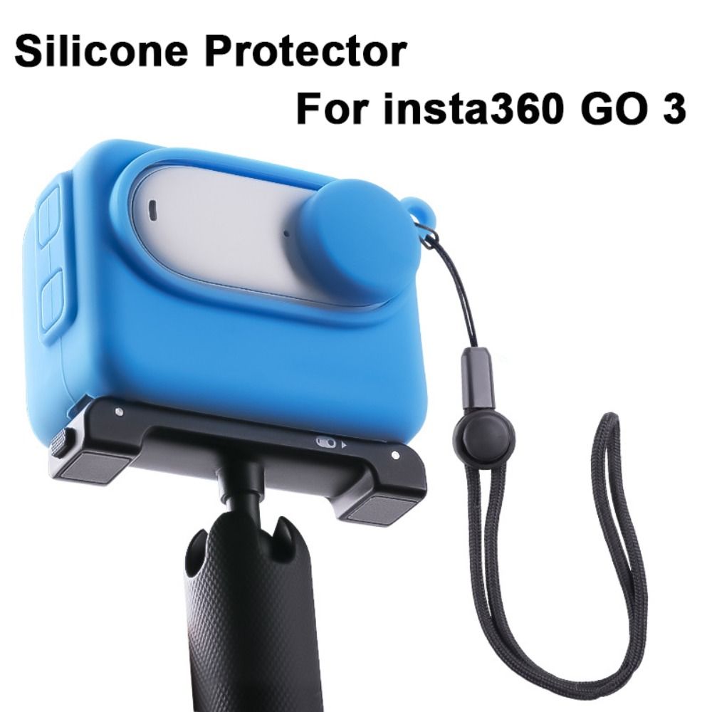 QE4P Vỏ Ốp bảo vệ Silicone Vỏ bọc Nắp ống kính Mới Phụ kiện Ốp silicon Cho Insta360 Go 3 Camera hành động