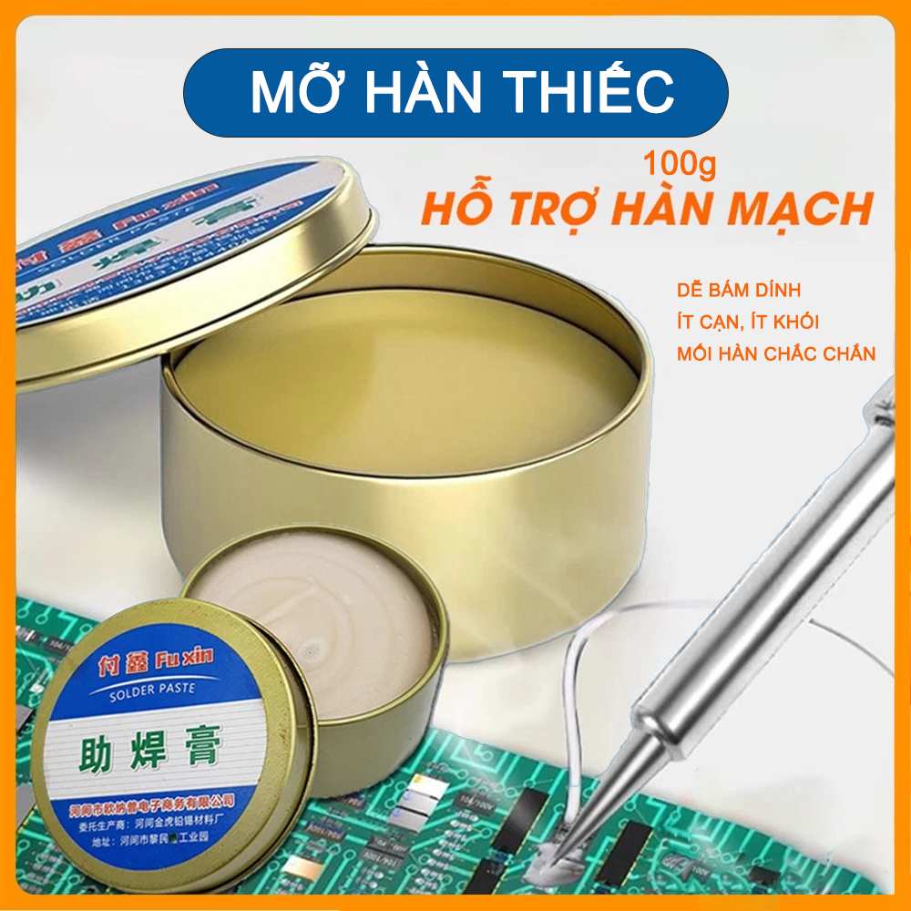 Mỡ Hàn Thiếc Hỗ Trợ Hàn Mạch, Hàn Thiếc, Tăng Độ Bám Dính Thiếc Trên Bề Mặt Hàn Và Các Chi Tiết Nhỏ. Hộp 100g