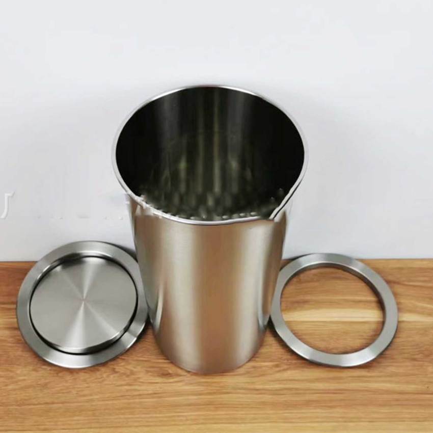 Kitchen Cabinet Countertop Built-in Stainless Steel Trash Can Embedded Trash Bin Trash Chute with Lid ราคา  1,502 บาท*ส่งฟรี