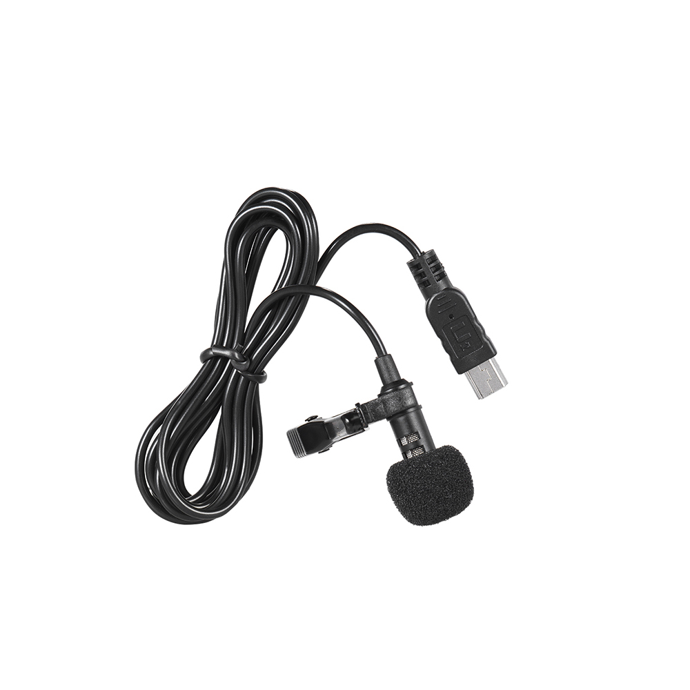 150Cm chuyên nghiệp nhỏ USB Omni-âm thanh nổi định hướng Mic Microphone Với kẹp cổ áo Cho Gopro Hero 3 3 + 4