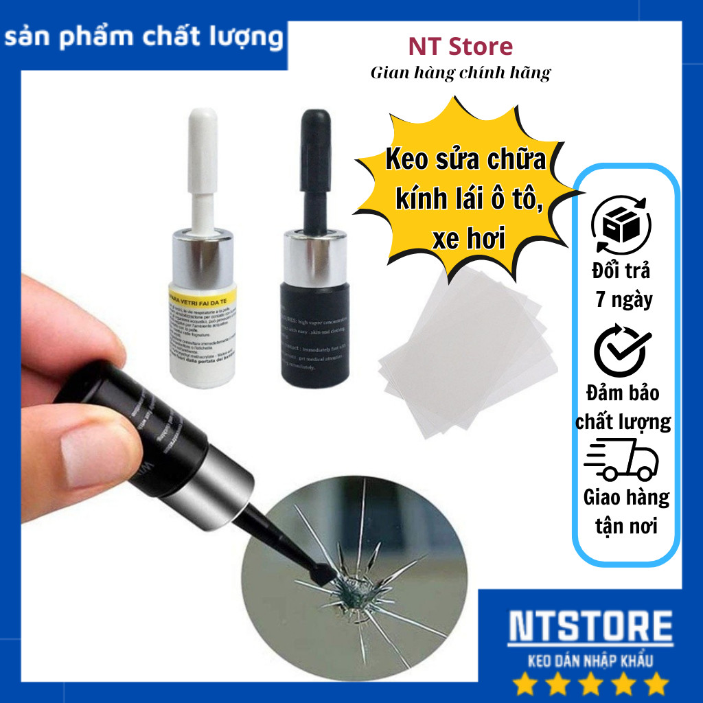 Bộ Dụng Cụ Sửa Kính Ô Tô, hàn vết nứt kính ô tô,dụng cụ hỗ trợ đầy đủ.