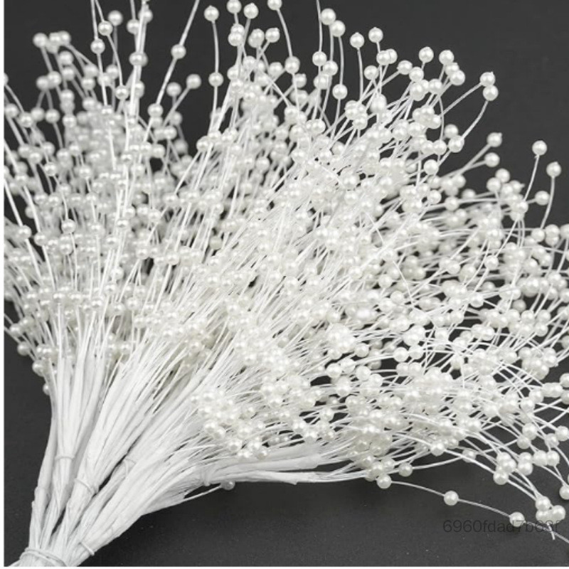 ลูกปัดมุกแฮนด์เมด 4 มม. สำหรับงานแต่งงานช่อดอกไม้ DIY จัดดอกไม้ ราคา 39 บาท*ส่งฟรี