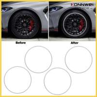 Konnwei Car Rim Guards Car Rim Protector Curb Rash Prevention Decorative 4pcs Rustproof Premium Universal for 19 Inch Hub