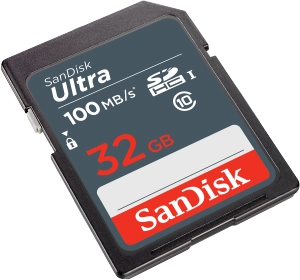สินค้า SANDISK SD card ULTRA 32 GB [100MB/s] Class10, UHS-I (SDSDUNR-032G) sdcard Memory card เมมโมรี่การ์ด กล้องถ่ายรูป digital camera เมมของแท้ Synnex