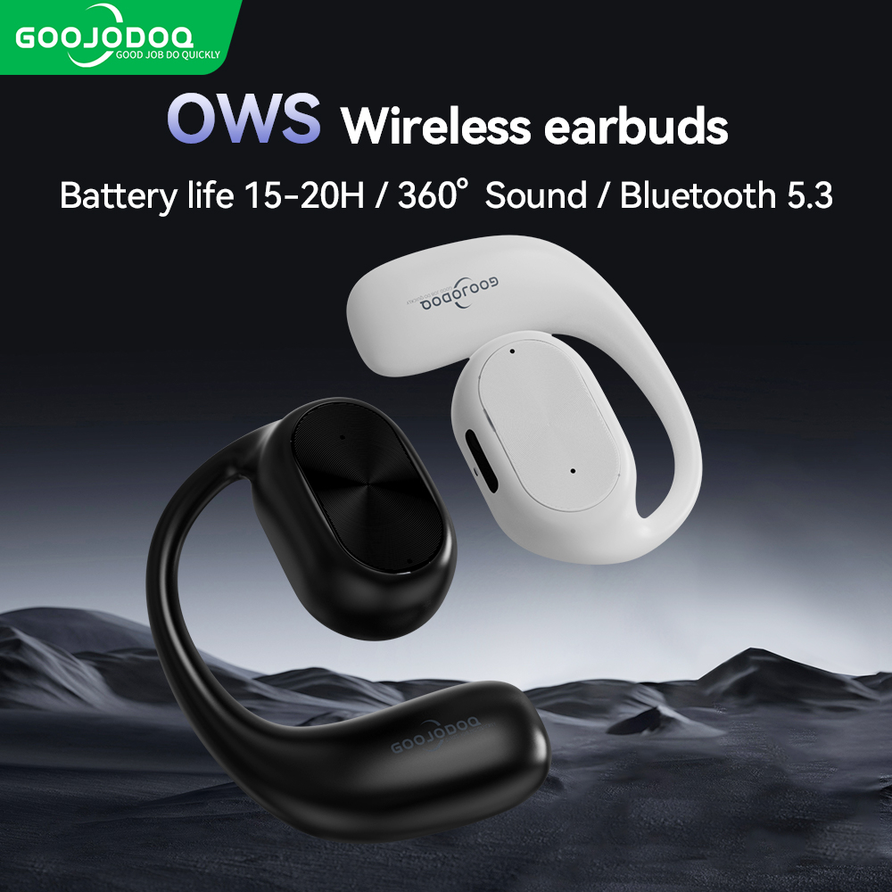 GOOJODOQ 1PC OWS หูฟังไร้สายหูฟังบลูทู ธ 5.3 ชุดหูฟังหูฟังพร้อมระบบควบคุมแบบสัมผัสอัจฉริยะสําหรับ iphone Android สําหรับเล่นเกม ราคา 149 บาท*ส่งฟรี