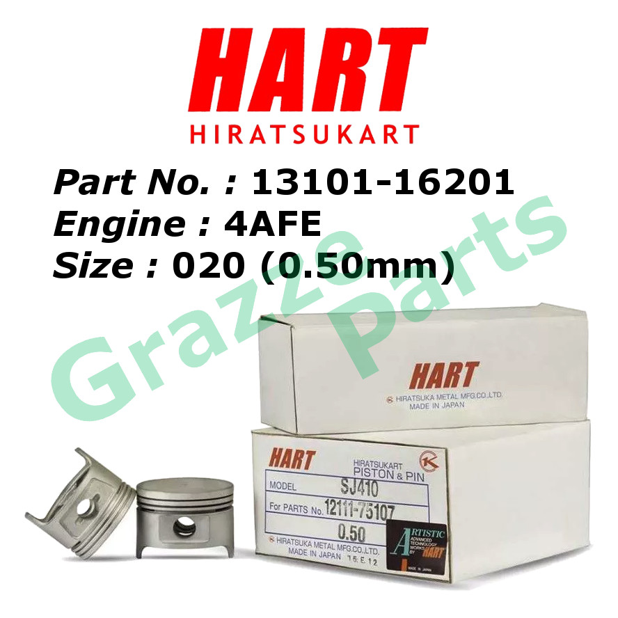 HART Piston Set 020 (0.50mm) Size 13101-16201 for Toyota Corolla AE101 4AFE 4A-FE (81.0mm)