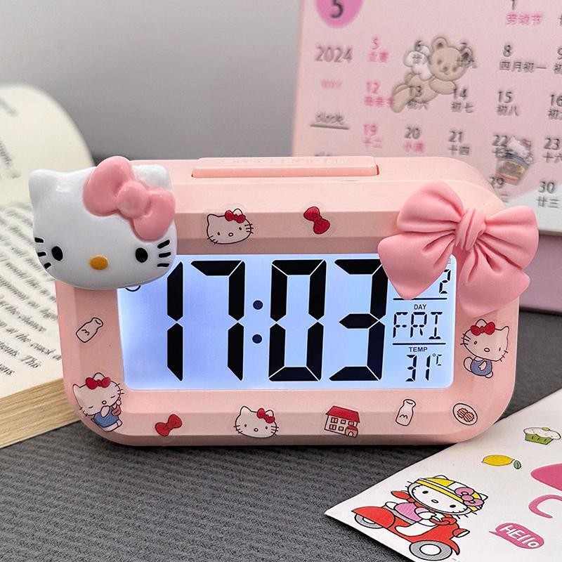 Sanrio Mini Luminous Alarm Clock Cute Cartoon Reminder Timer