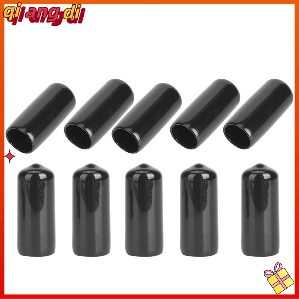 QIANGDI 10PCS Bền bỉ Bảo vệ đầu cơ bi-a Đầu nhỏ Cao su Bọc đầu gậy bi-a Phụ kiện bi-a Di động Bọc đầu cơ Cue Trò chơi bi-a