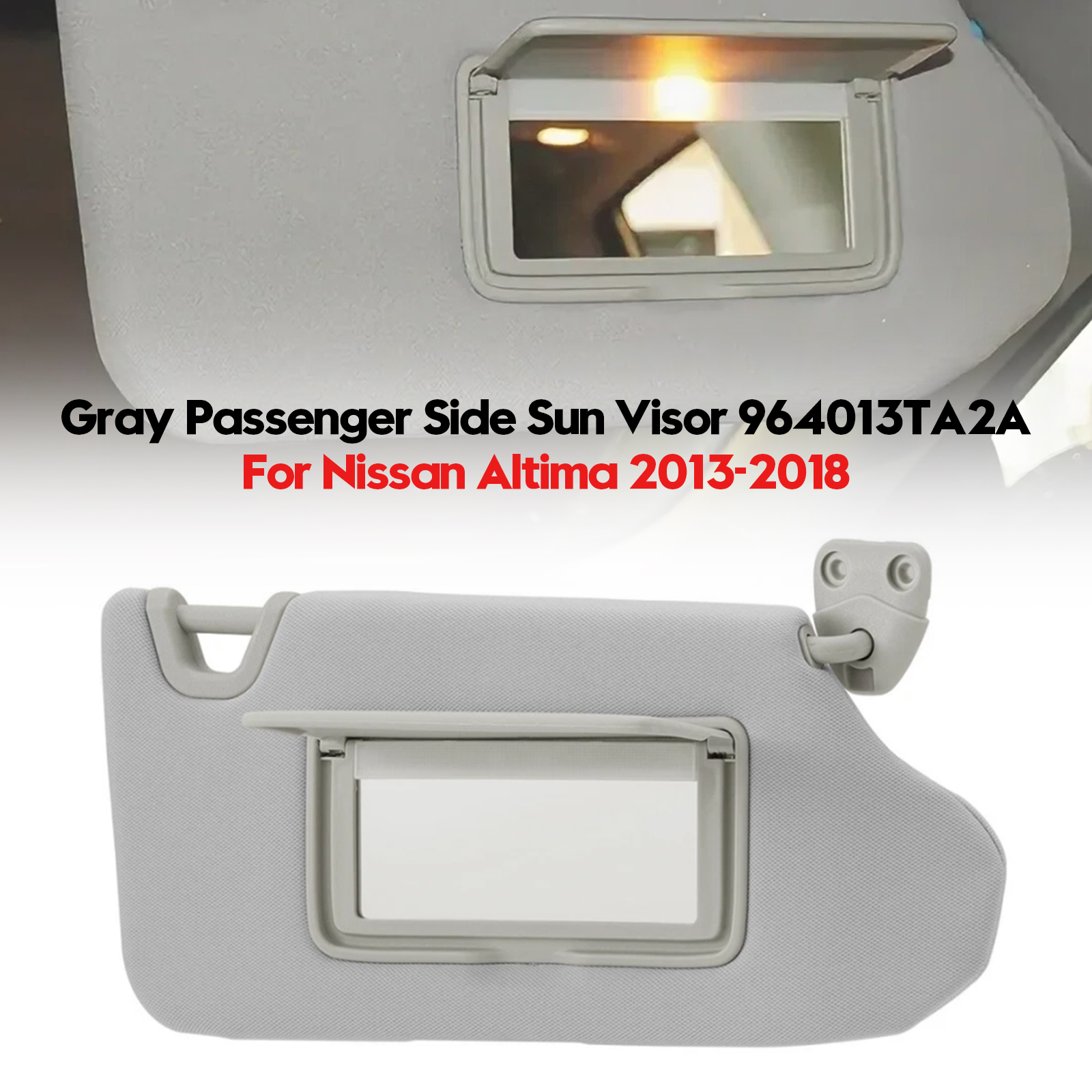 Gray Right Side Sun Visor 964003TA2A For Nissan Altima 2013-2018 ราคา 1,053 บาท*ส่งฟรี