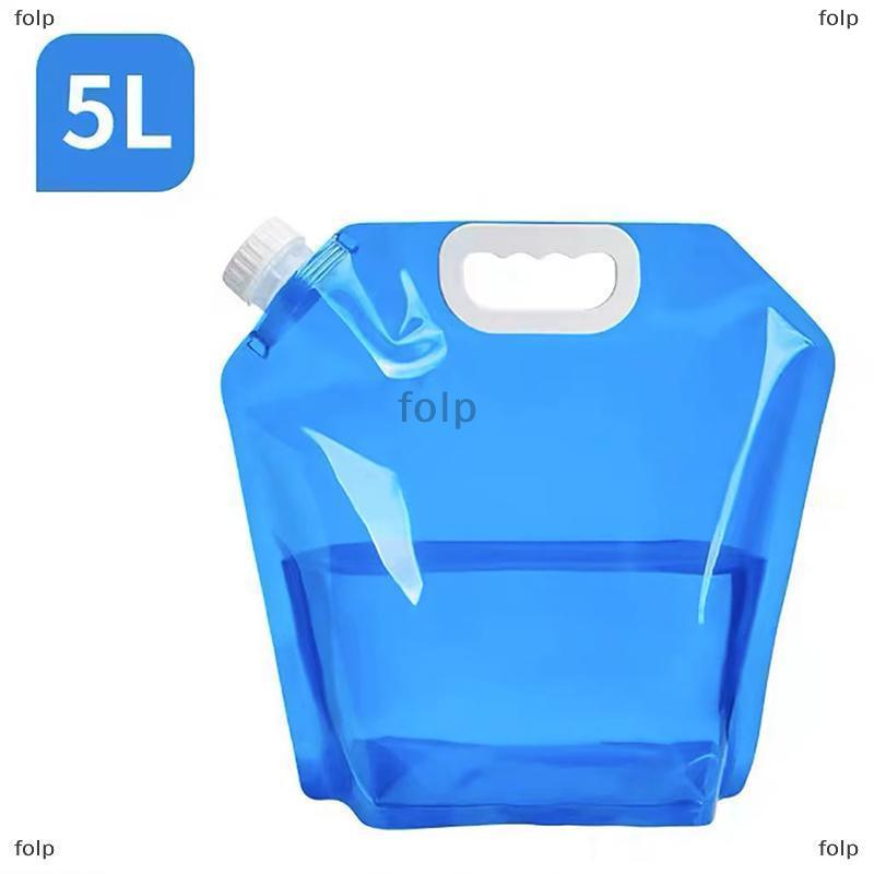 [COD] folp 5 10L ngoài trời xách tay gấp túi nước với vòi nước đi xe đạp đi du lịch và cắm trại nhựa dày công suất lớn túi nước - 3