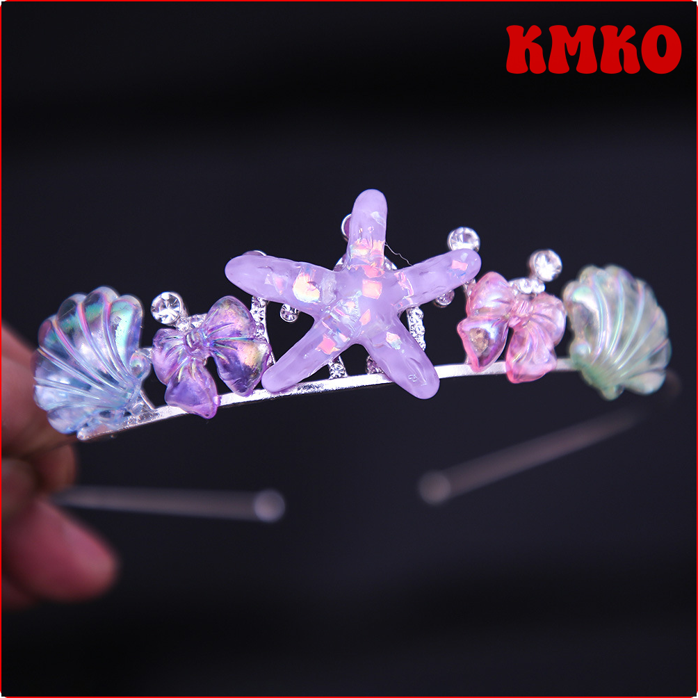 [KMKO] DIEZI Ocean Style Fish Tail Shell Starfish Flower Tiara Crown Women Girls Princess Elegant Hair Dress Party Jewelry Accessories ✬✫✩ ราคา  18,672 บาท*ส่งฟรี